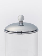 Glass cotton swab storage jar