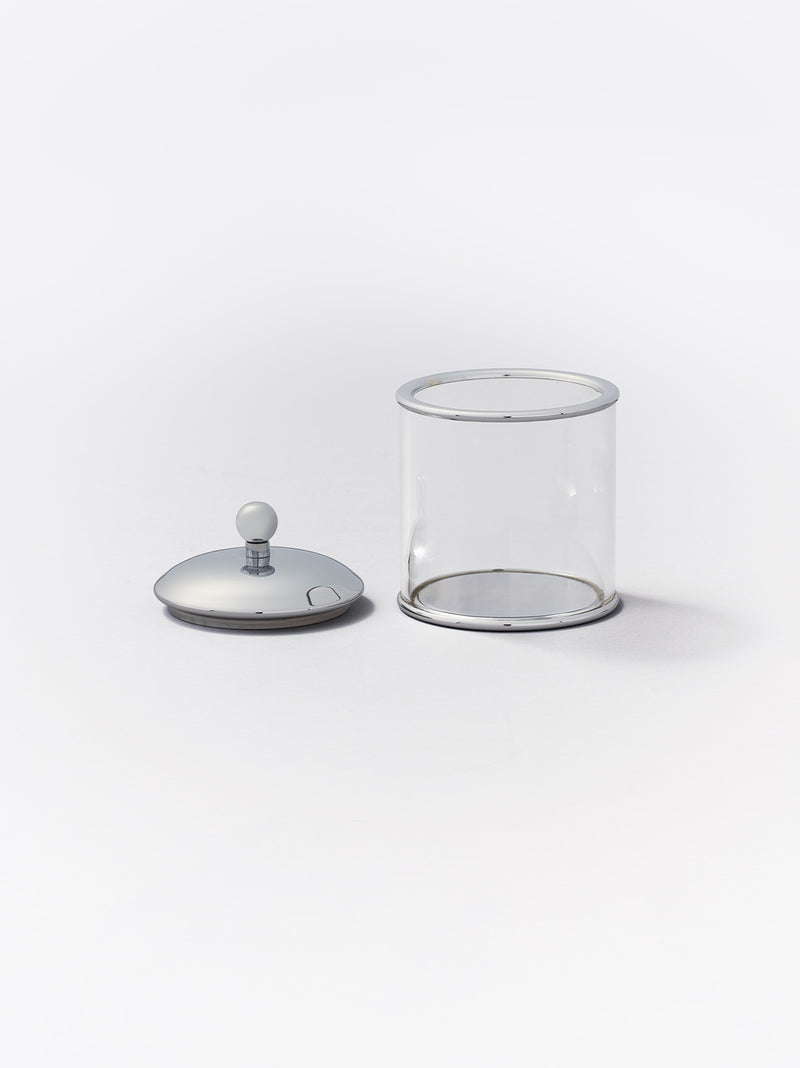 Glass toilet ear pick jar